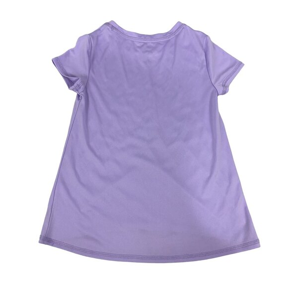 ExerTek Girls Activewear Soccer Goal Graphic T Shirt Size 6X Short Sleeve Purple - Picture 4 of 4